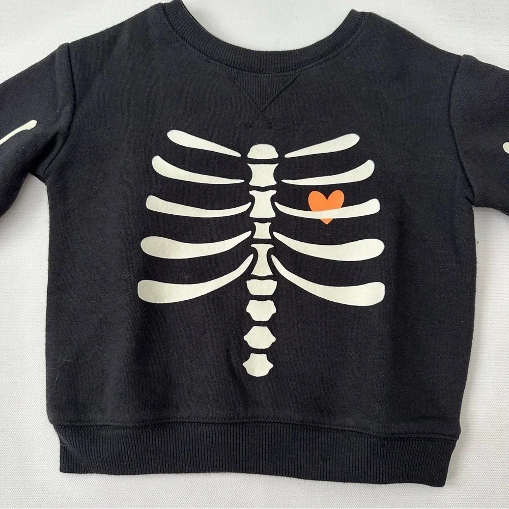 Jumping Beans Halloween Skeleton Sweatsuit Size 6 Months